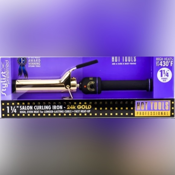 Hot Tools Professional Accessories - Hot Tools Salon Curling Iron 24k Gold ( 1 1/4" Model 1110)